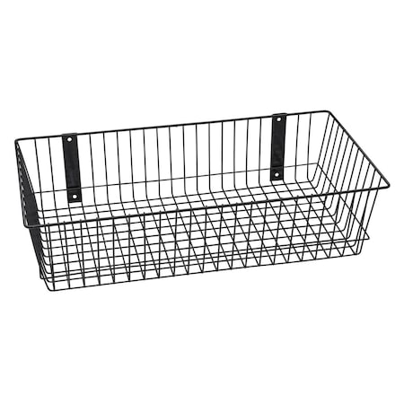 Stockage Supreme Universal Wire Basket, Black - 24 x 12 x 6 in. ST3005109
